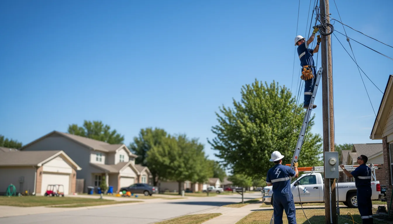 Residential electrician providing installation services in Pratt, KS